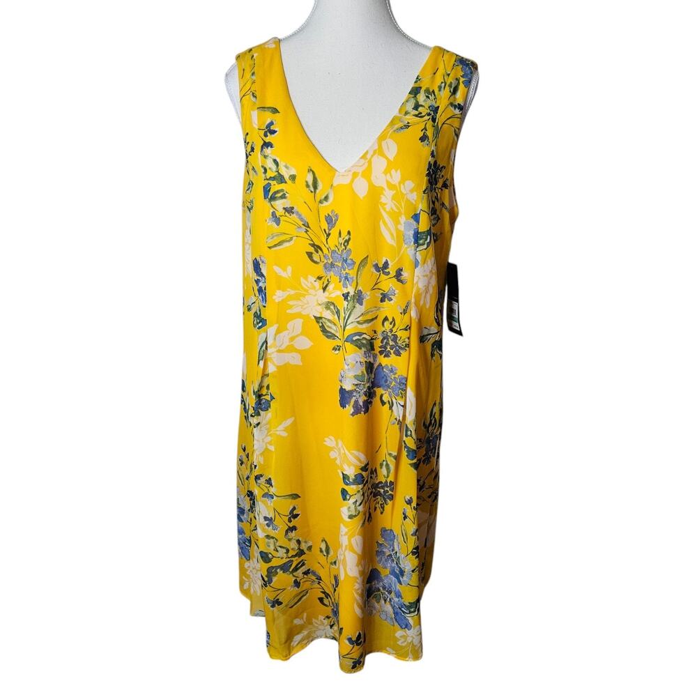 Nine West Dress Size 8 Summer Flowy Lined Floral Cocktail Cruise Easter Wedding